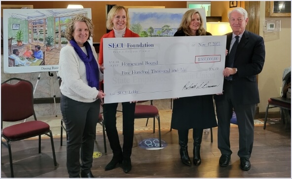 Large Check Presentation for Homeward Bound