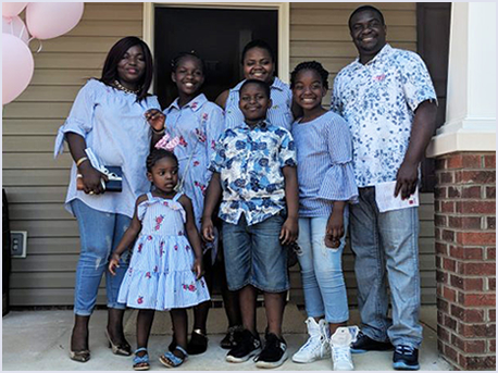 Recipient Family on Porch