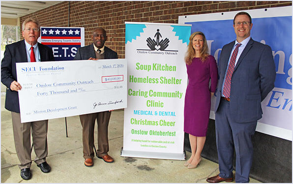 Check Presentation to Onslow Community Outreach