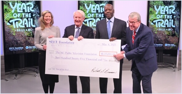 Large Check Presentation for NC Public Television Foundation