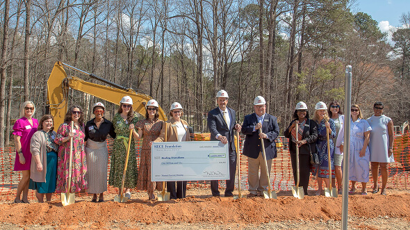 SECU Foundation check presentation and groundbreaking event for Healing Transitions